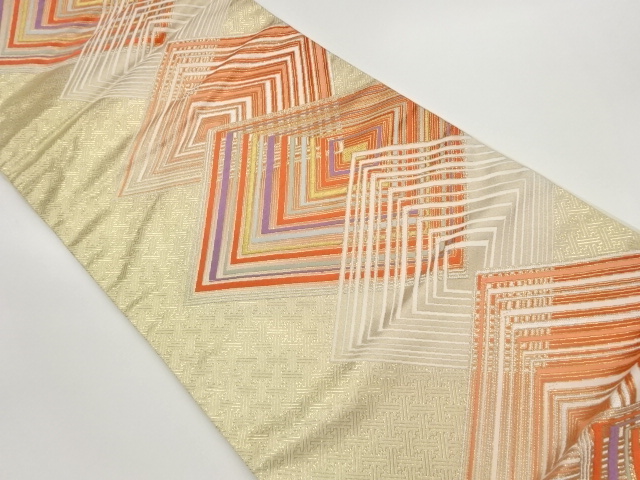 JAPANESE FUKURO OBI / SAGANISHIKI / WOVEN RHOMBUS